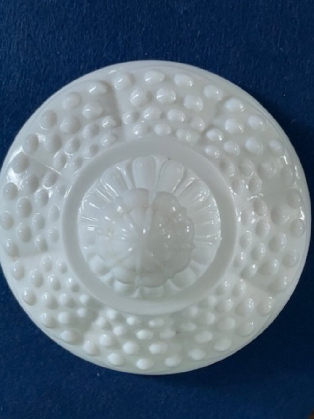 Fenton Hobnail Milk Glass Replacement Lid for Pedestal Candy Dish, 5.75" dia.